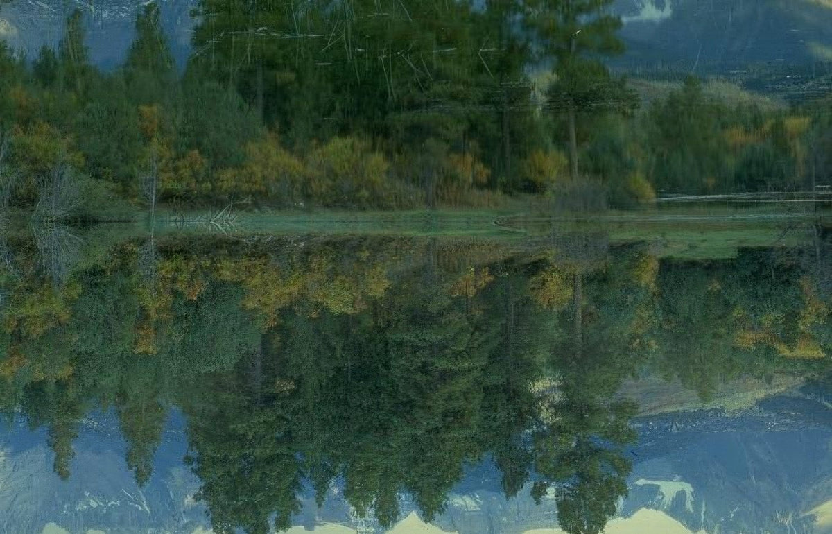 Landscape Autumn Lake Mountains A4 Photo Print