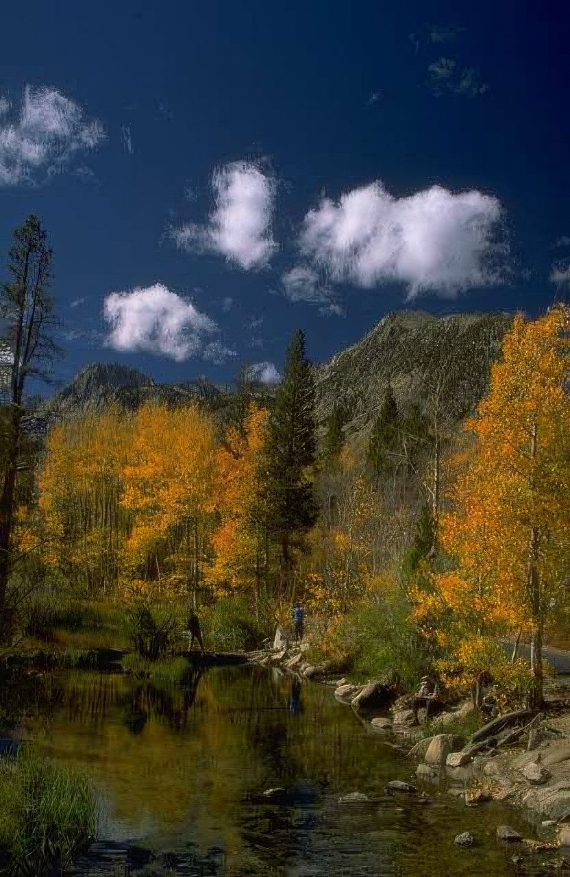 Landscape Autumn Lake Reflection 2 A4 Photo Print