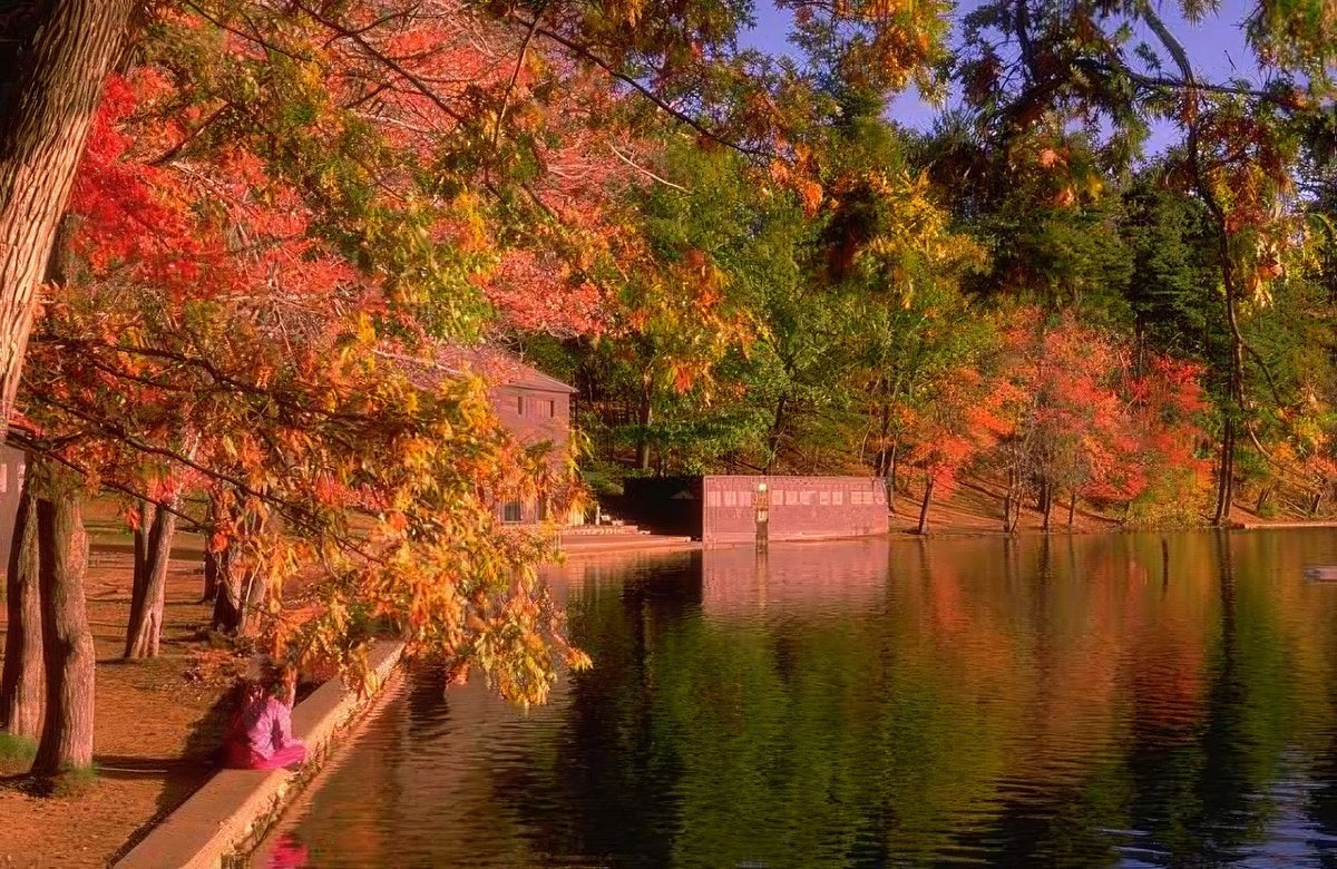 Landscape Autumn Lake Reflection 8 A4 Photo Print