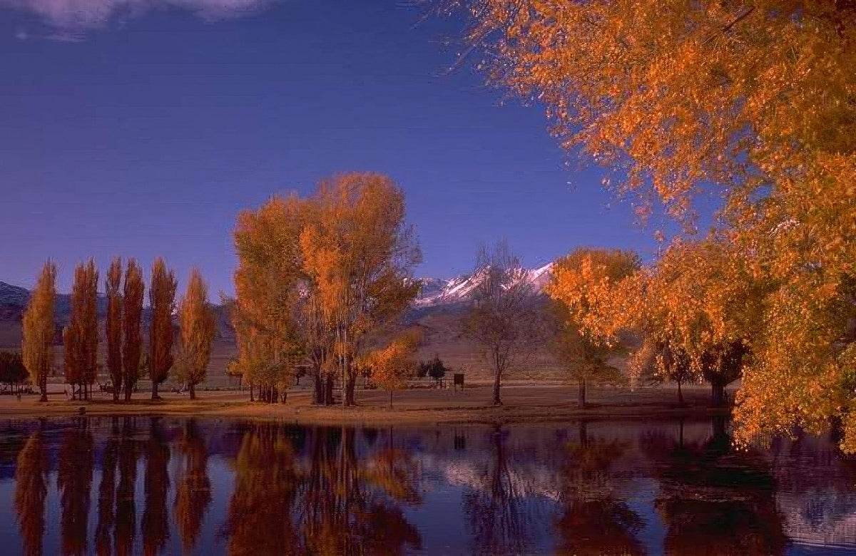 Landscape Autumn Landscape Reflection 1 A4 Photo Print