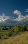 Landscape Autumn Meadow Mountains A4 Photo Print
