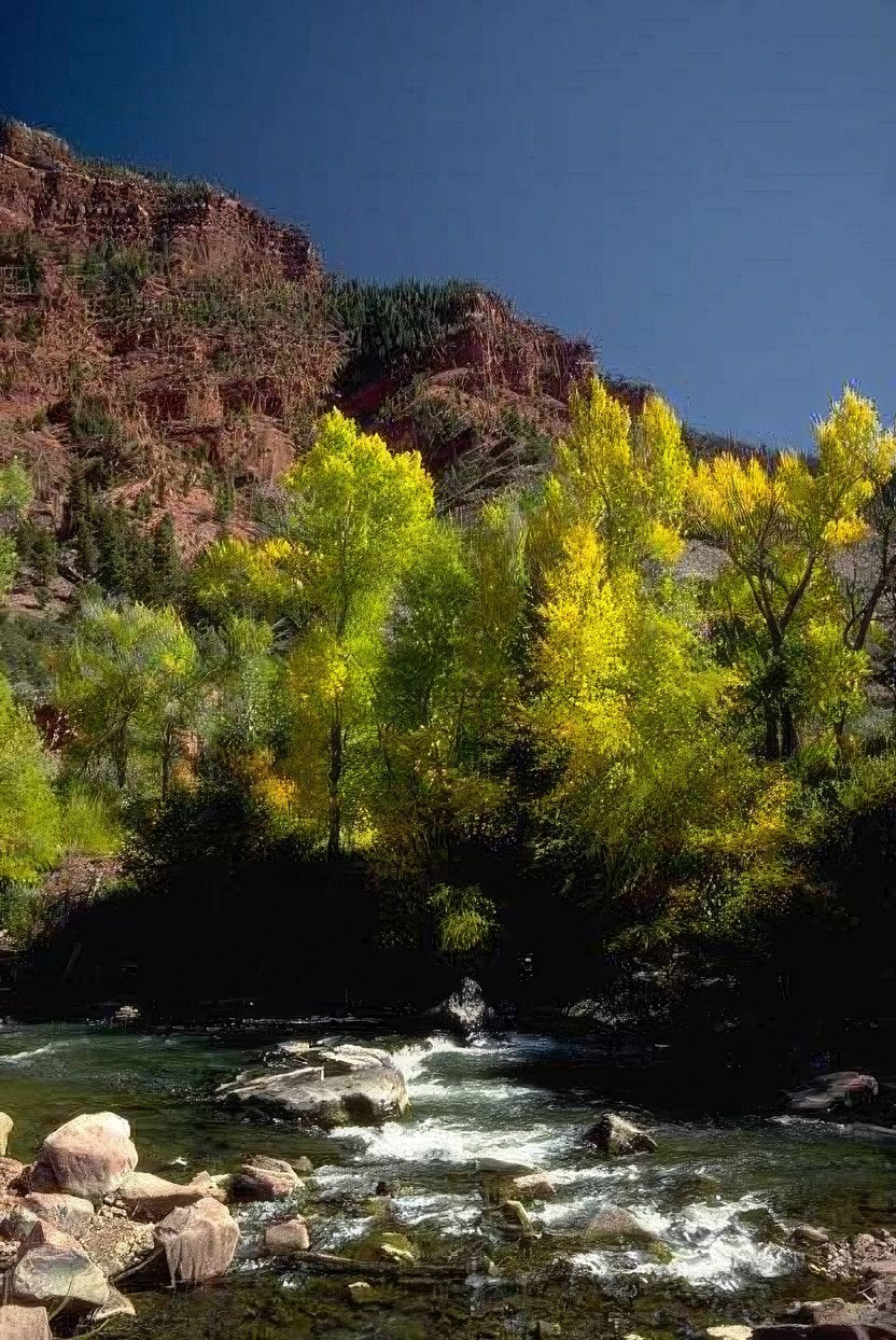 Landscape Autumn River Canyon A4 Photo Print