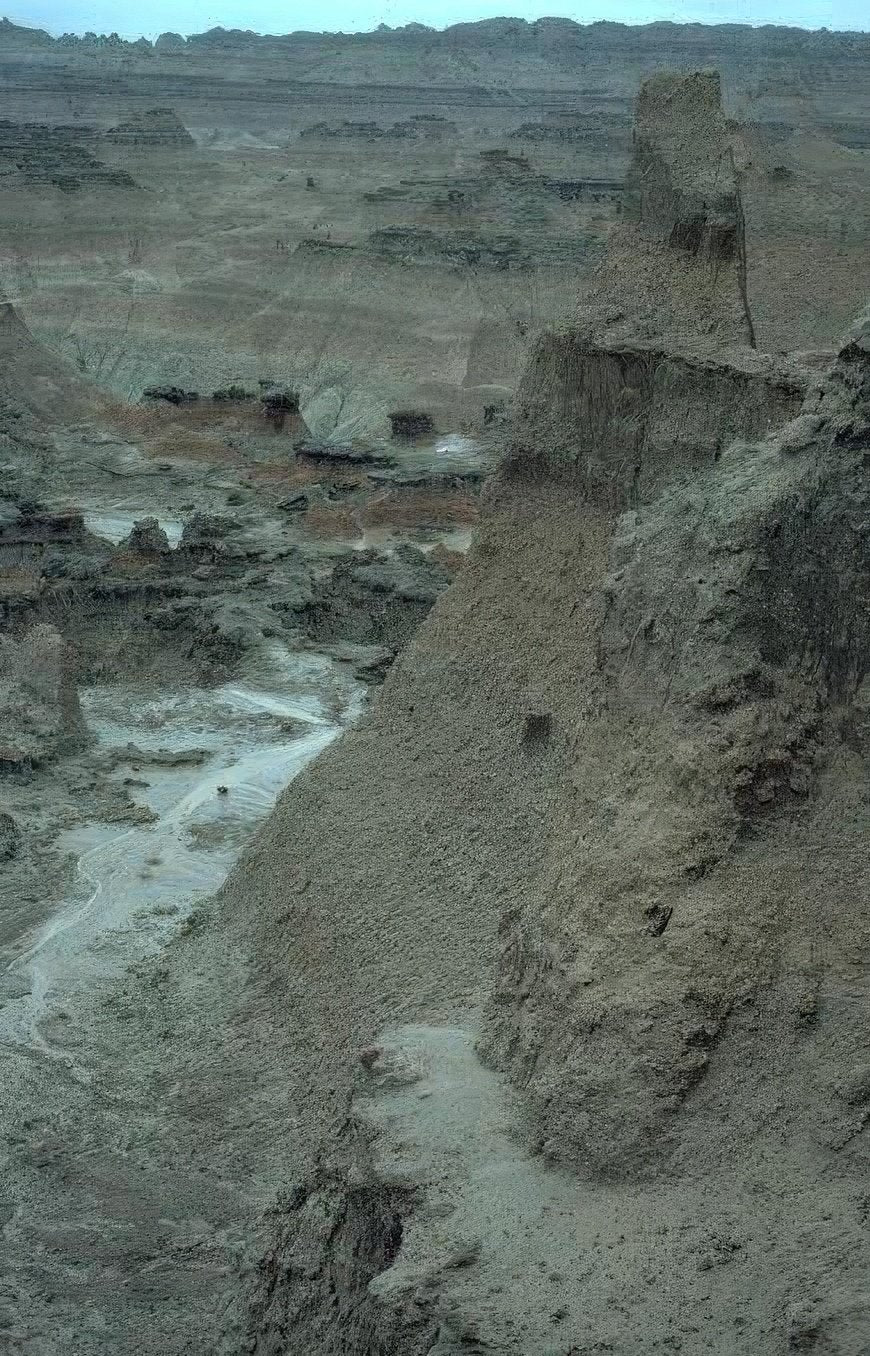 Landscape Badlands Formation Wash A4 Photo Print