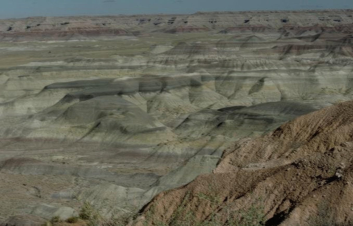Landscape Badlands Layered Rocks A4 Photo Print