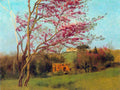 Landscape Blossoming Red Almond Study Godward Impressionism A4 Photo Print