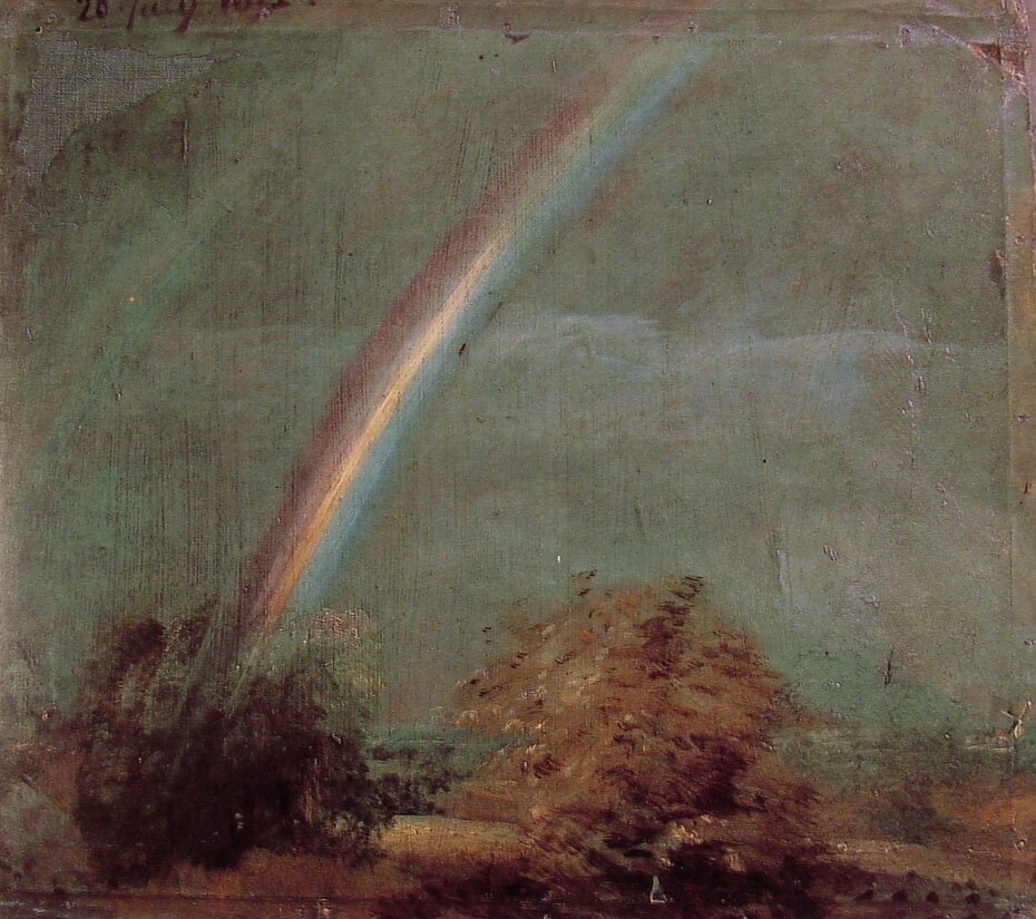 Landscape With A Double Rainbow Art A4 Photo Print