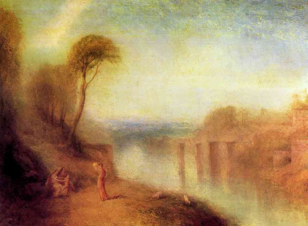 Landscape With A Woman With A Tambourine Joseph Mallord Turner A4 Photo Print