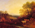 Landscape With Cattle A4 Photo Print