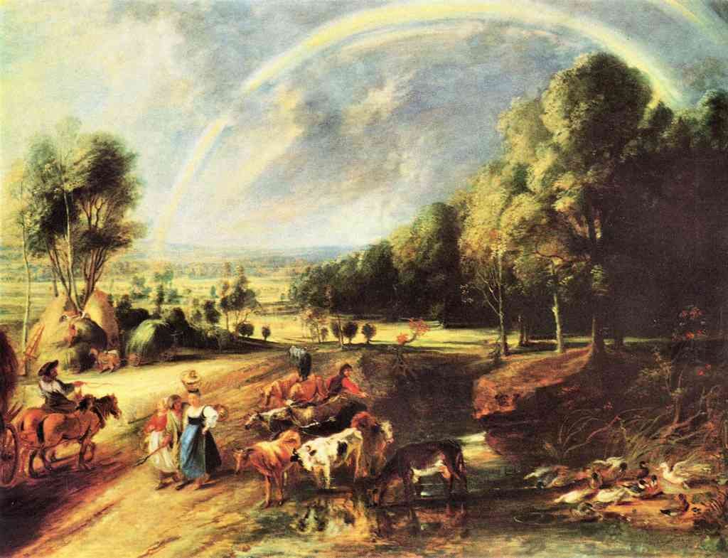 Landscape With Rainbow Rubens A4 Photo Print