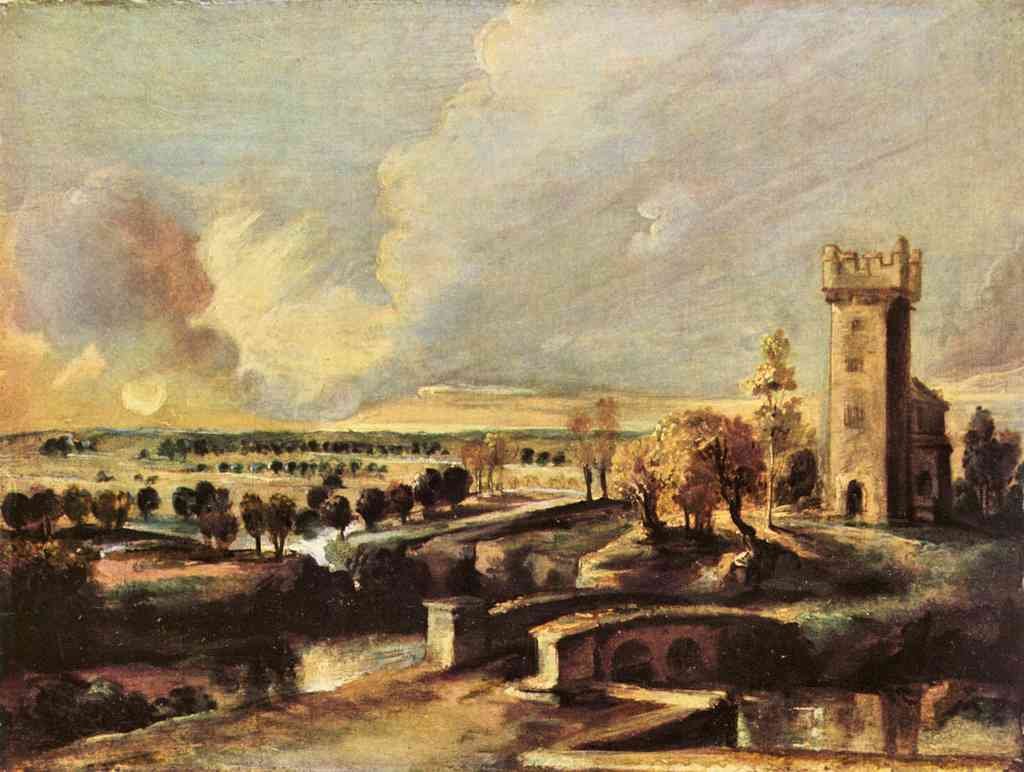 Landscape With The Tower Of The Castle Steen Rubens A4 Photo Print