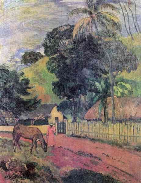 Landscape by Gauguin A4 Photo Print