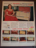 Lane Cedar Chests Vintage Retro Advert Ads A4 Photo Print