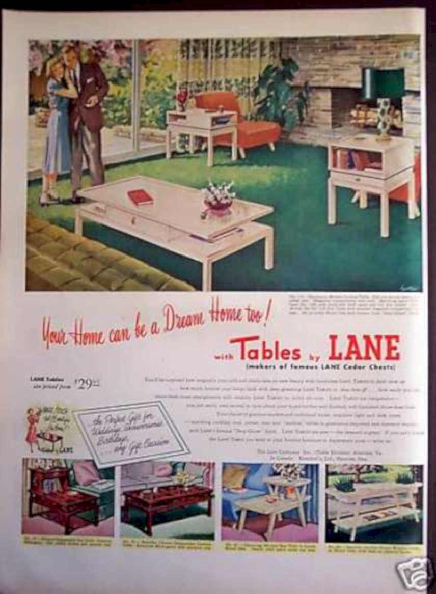 Lane Furniture Coffee Vintage Retro Advert Ads A4 Photo Print