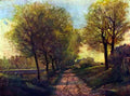 Lane near a small Town by Sisley Impressionism A4 Photo Print