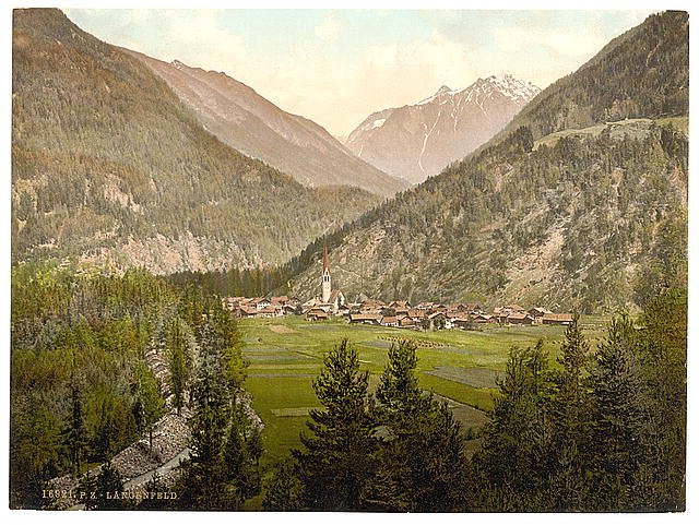 Langenfeld general view Tyrol Vintage A4 Photo Print