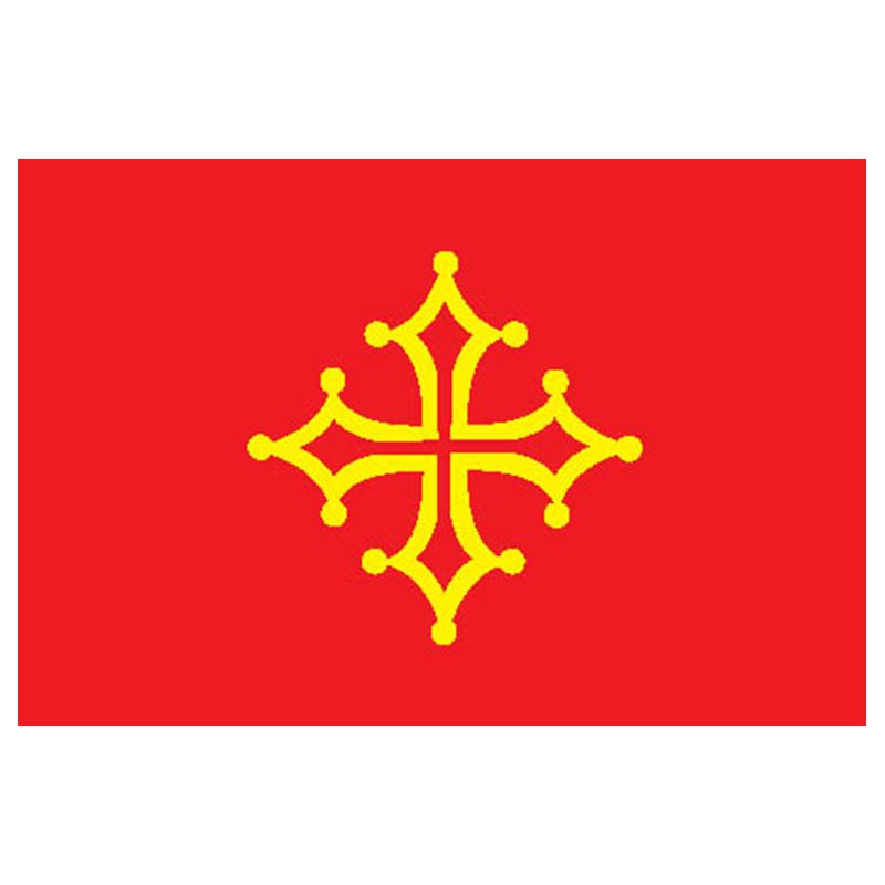 Languedoc Prov Flag N3168 A4 Photo Print