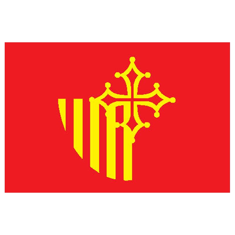 Languedocroussillon Reg Flag N3173 A4 Photo Print