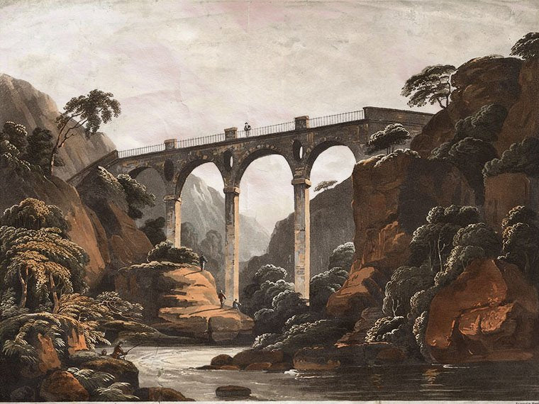 Lantrisant Bridge Taff Wales Walmesley Hamble 1811 Vintage A4 Photo Print