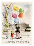 Lanvin Balloon Seller Perfume Advert Vintage Retro Advert Poster A4 Photo Print