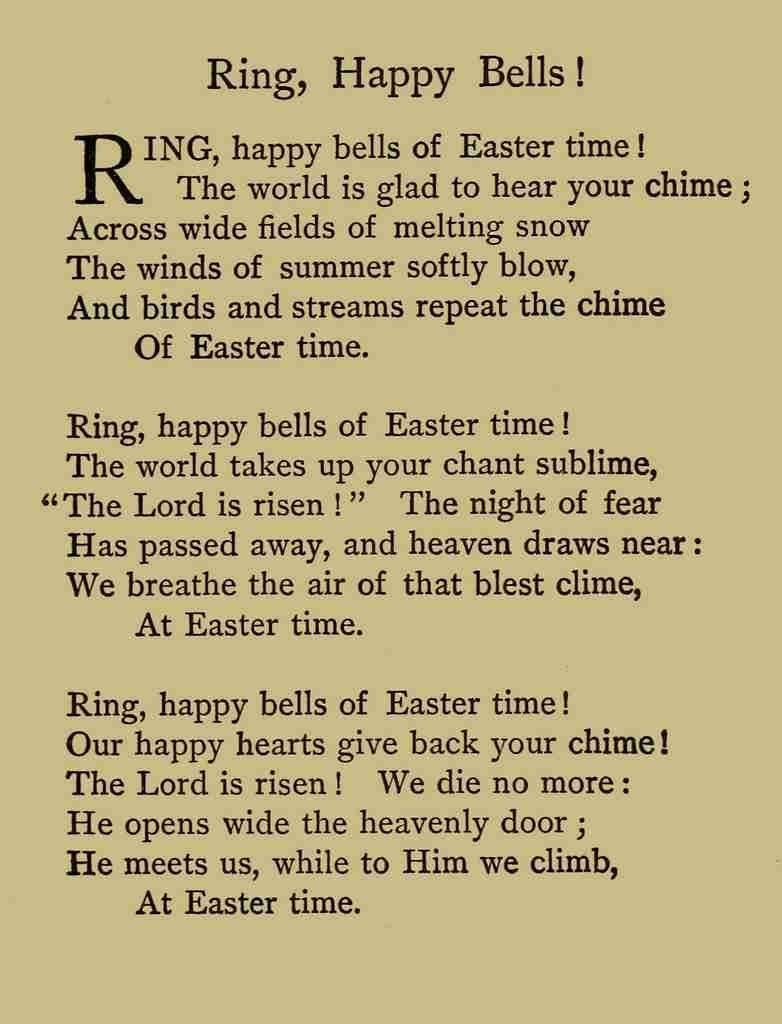 Larcom Lucy 1824 1893 Easter Gleams 1890 Ring Happy Bells A4 Photo Print