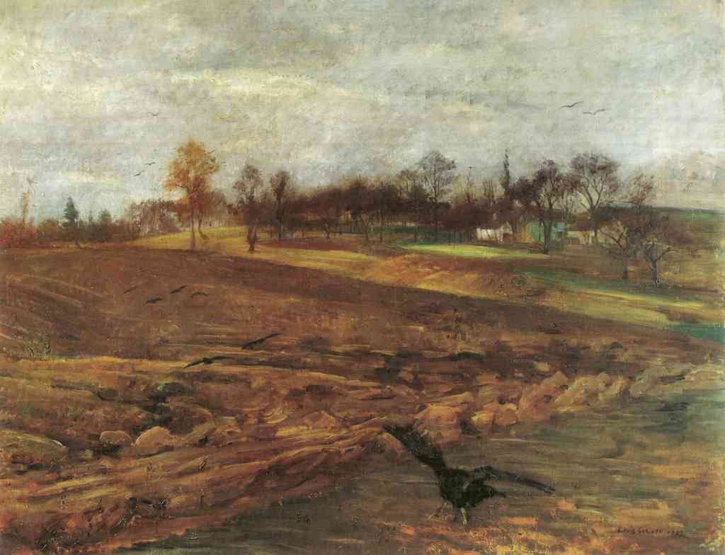 Large Landscape Ravens Lovis Corinth Impressionism European A4 Photo Print