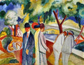 Large bright walk by August Macke Expressionism A4 Photo Print
