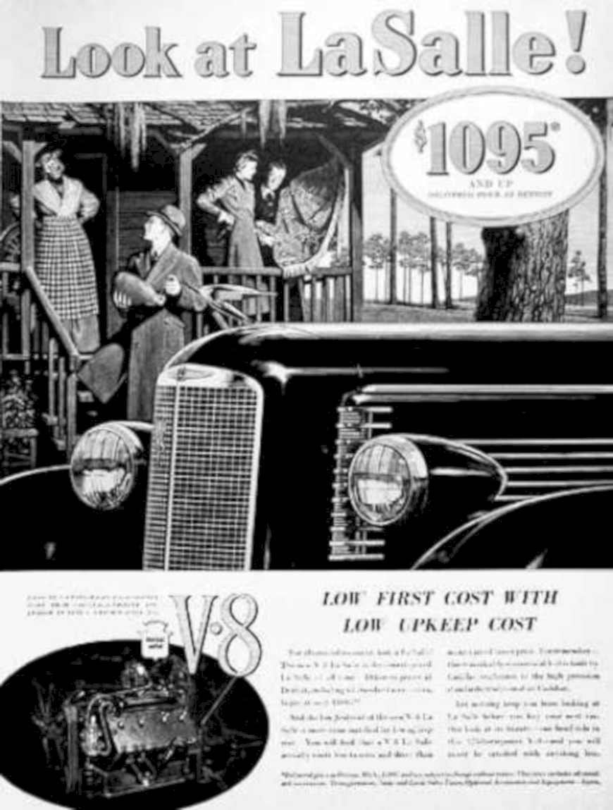 Lasalle 1930s Car Vintage Retro Advert Ads A4 Photo Print