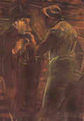 L S Lowry three people Art A4 Photo Print