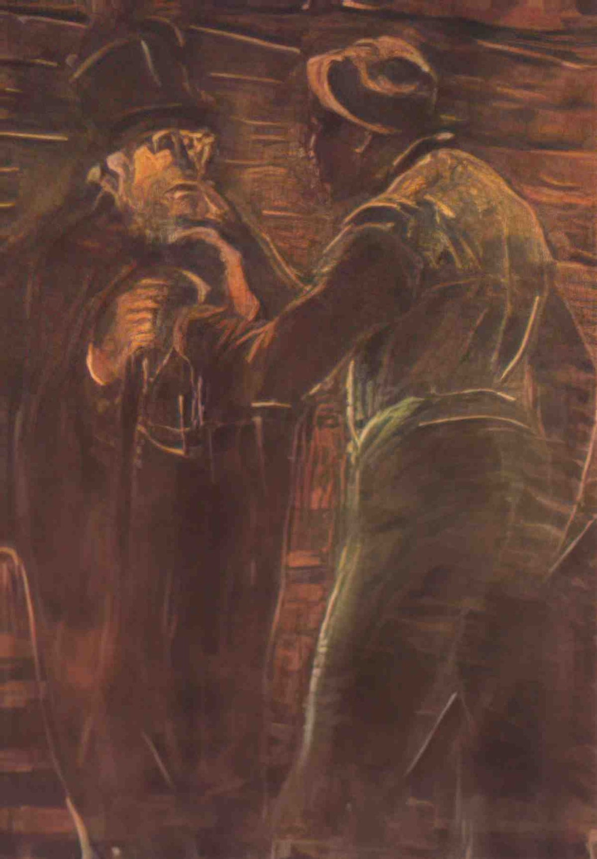 L S Lowry three people Art A4 Photo Print