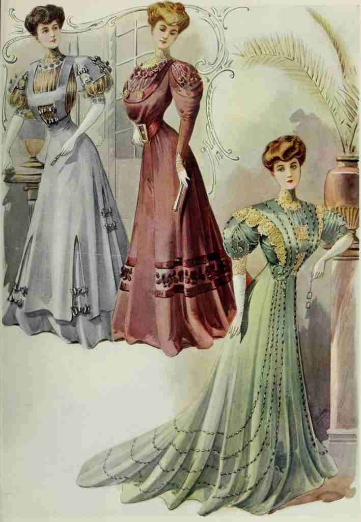 Latest Paris Fashions 1877 At Home Frocks A4 Photo Print