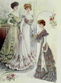 Latest Paris Fashions 1877 Ball Gowns A4 Photo Print