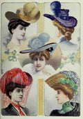 Latest Paris Fashions 1877 Chapeaux de Demi Saison A4 Photo Print