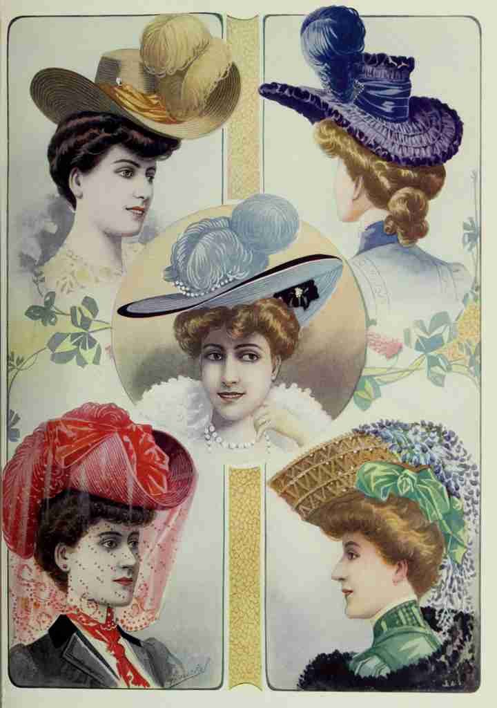 Latest Paris Fashions 1877 Chapeaux de Demi Saison A4 Photo Print