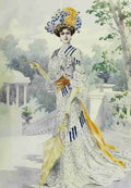 Latest Paris Fashions 1877 Costume de Garden Party A4 Photo Print