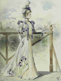 Latest Paris Fashions 1877 Costume for the Races A4 Photo Print
