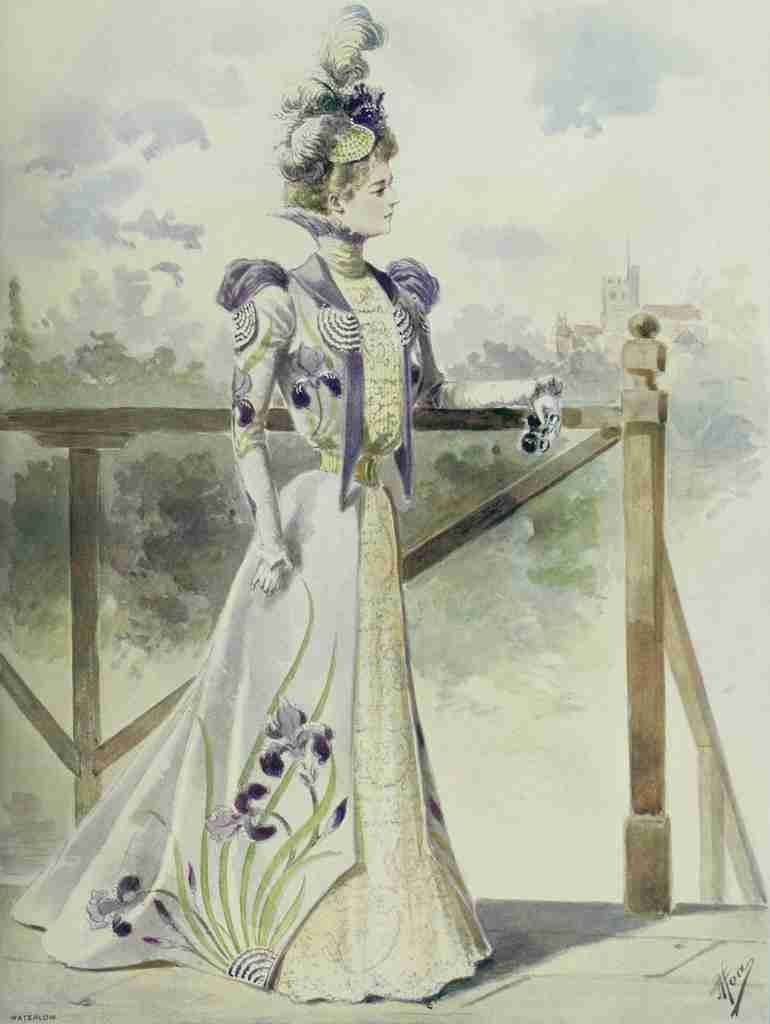 Latest Paris Fashions 1877 Costume for the Races A4 Photo Print