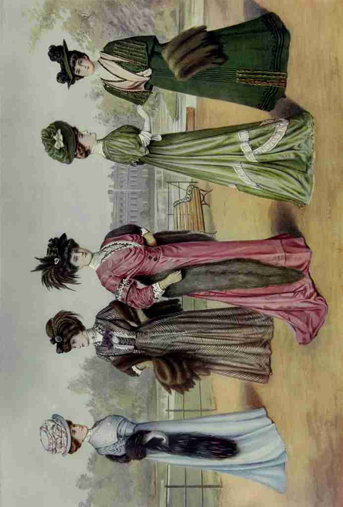Latest Paris Fashions 1877 Costumes of Promenade A4 Photo Print