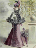 Latest Paris Fashions 1877 Early Autumn Toilette A4 Photo Print