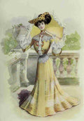 Latest Paris Fashions 1877 Robe DEte A4 Photo Print