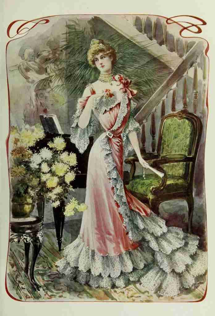 Latest Paris Fashions 1877 Robe Princesse Reception A4 Photo Print