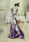 Latest Paris Fashions 1877 Robe de Bal A4 Photo Print