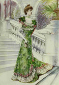 Latest Paris Fashions 1877 Robe de Diner 1 A4 Photo Print