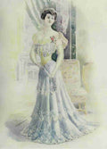 Latest Paris Fashions 1877 Robe de Diner 2 A4 Photo Print