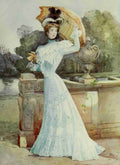 Latest Paris Fashions 1877 Robe de Garden Party A4 Photo Print