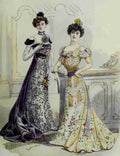 Latest Paris Fashions 1877 Robes de Soiree 2 A4 Photo Print