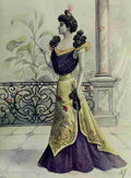 Latest Paris Fashions 1877 Toilette de Diner 1 A4 Photo Print