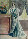 Latest Paris Fashions 1877 Toilette de Diner 2 A4 Photo Print