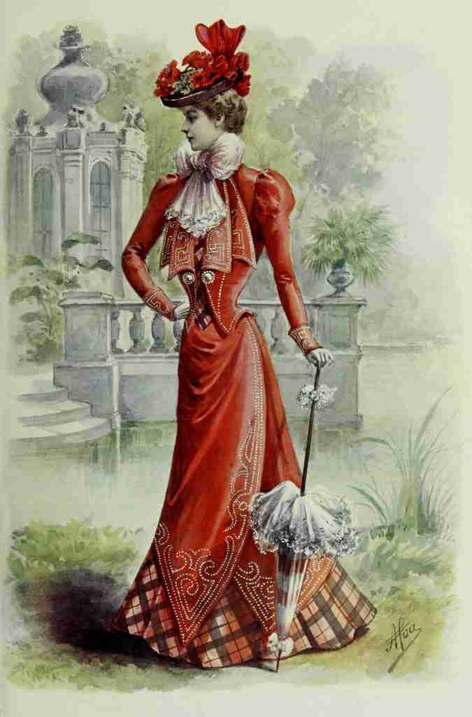 Latest Paris Fashions 1877 Toilette de Printemps A4 Photo Print