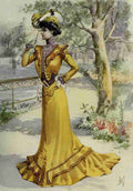 Latest Paris Fashions 1877 Toilette de Ville A4 Photo Print