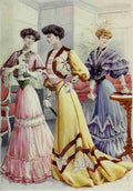 Latest Paris Fashions 1877 Toilettes DApres Midi A4 Photo Print